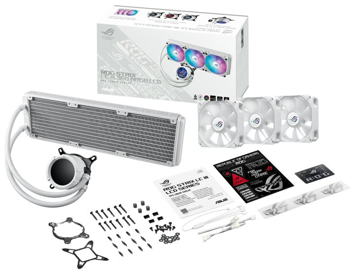 ASUS ROG STRIX LC III 360 ARGB LCD WHT купить,NaN