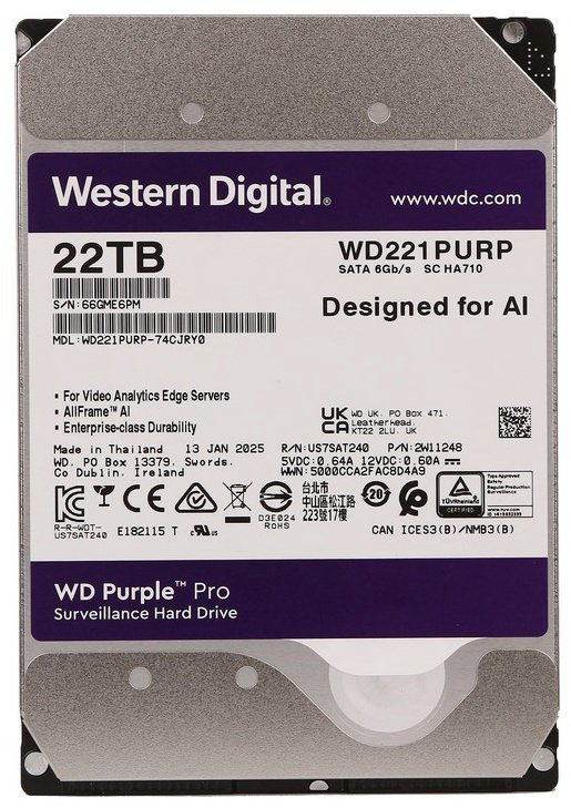 HDD Western Digital WD221PURP 22000 Гб купить,NaN