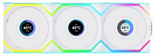 Вентилятор LIAN LI UNI FAN SL Wireless LCD Reverse Blade White 3x120mm, G99.12RSLLCD1W3W.00 купить,NaN
