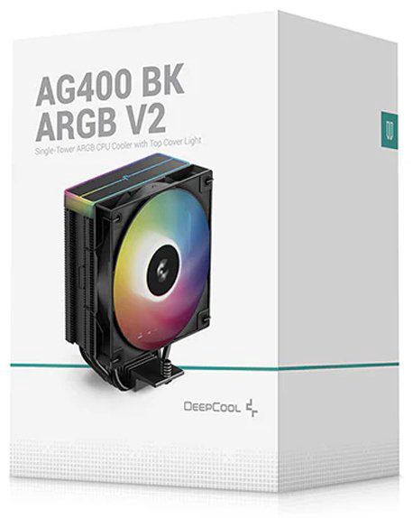 Кулер Deepcool AG400 BK ARGB V2 R-AG400-BKAMMN-GJD черный купить,13700
