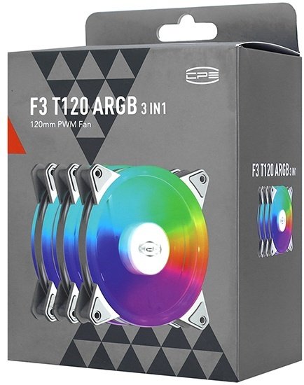 Вентилятор PCcooler F3 T120 ARGB 3 IN 1 WH купить,NaN