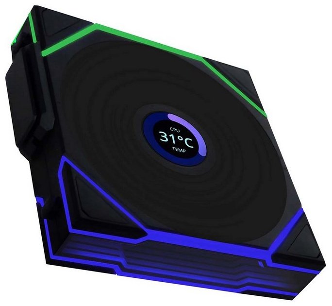Вентилятор LIAN LI Uni Fan TL Wireless LCD 120 ARGB 12TLLCD1W1B купить,NaN