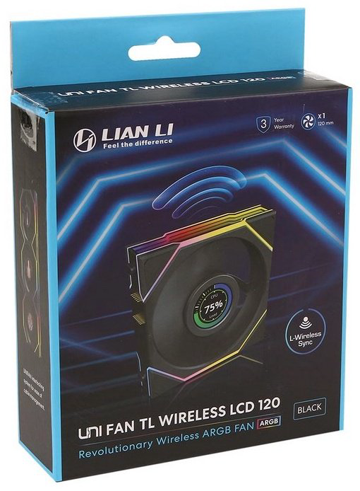 Вентилятор LIAN LI Uni Fan TL Wireless LCD 120 ARGB 12TLLCD1W1B купить,NaN