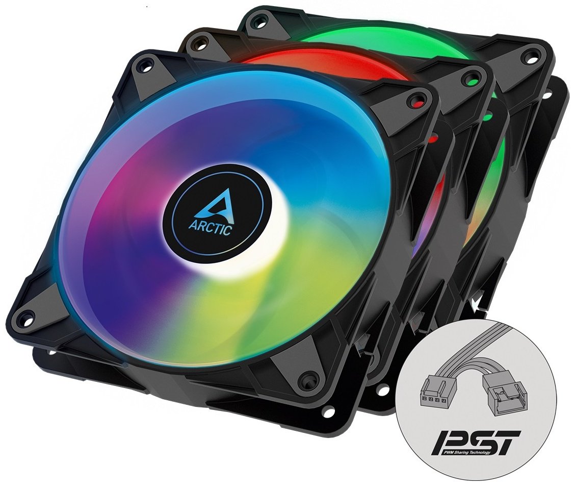 Вентилятор Arctic P12 PWM PST A-RGB 3Pack купить,NaN