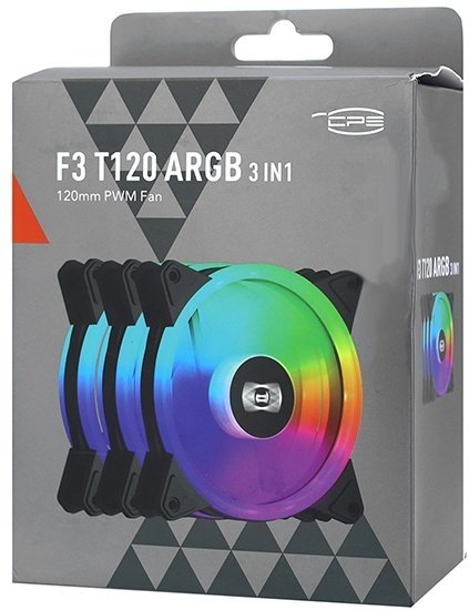 Вентилятор PCcooler F3 T120 ARGB 3 IN 1 BK купить,NaN