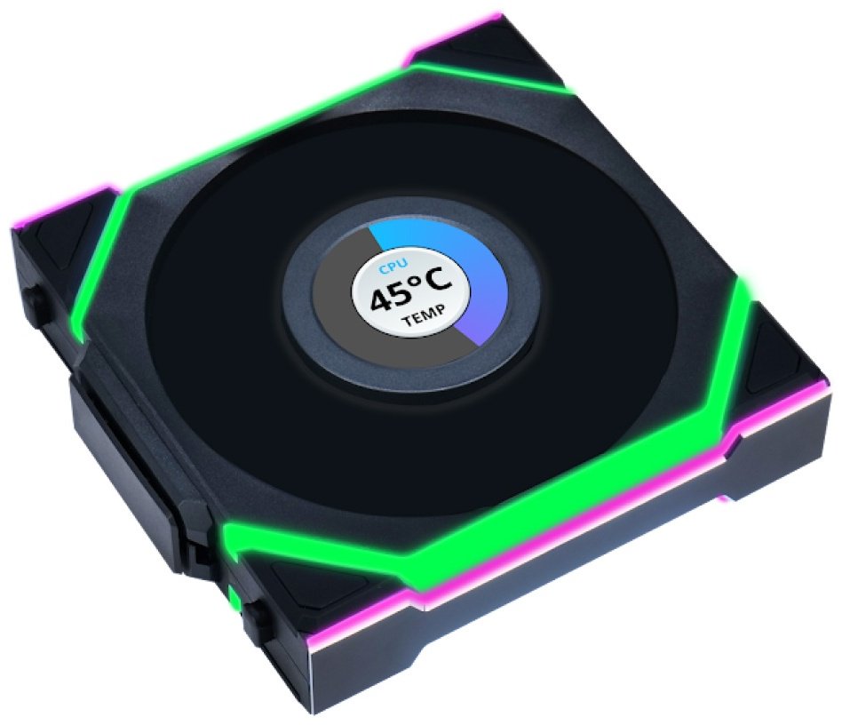 Кулер LIAN LI UNI FAN SL WIRELESS LCD 120mm No controller G99.12SLLCD1W1B.00 купить,NaN