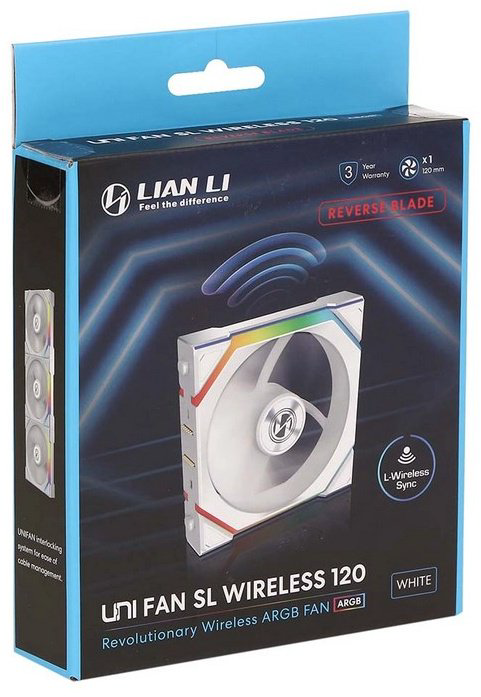 Вентилятор LIAN LI Uni Fan SL Wireless 120 ARGB Reverse Blade 12RSL1W1W купить,NaN