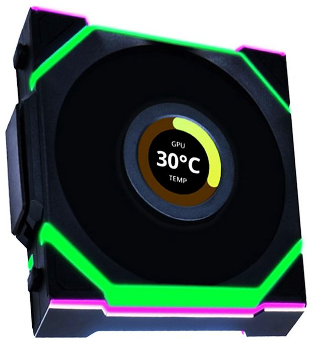 Вентилятор LIAN LI Uni Fan SL Wireless LCD 120 ARGB 12SLLCD1W1B купить,NaN