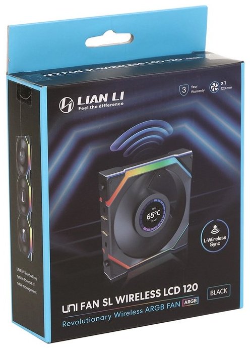 Вентилятор LIAN LI Uni Fan SL Wireless LCD 120 ARGB 12SLLCD1W1B купить,NaN