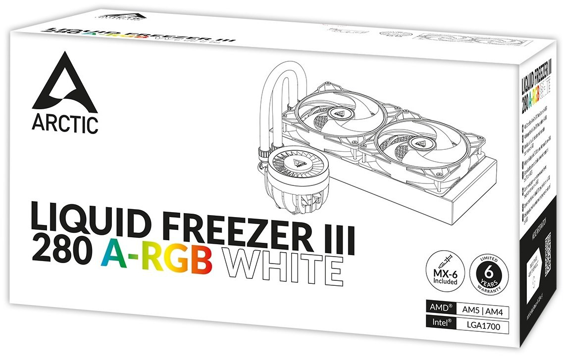 Arctic Liquid Freezer III - 280 A-RGB(White) купить,NaN