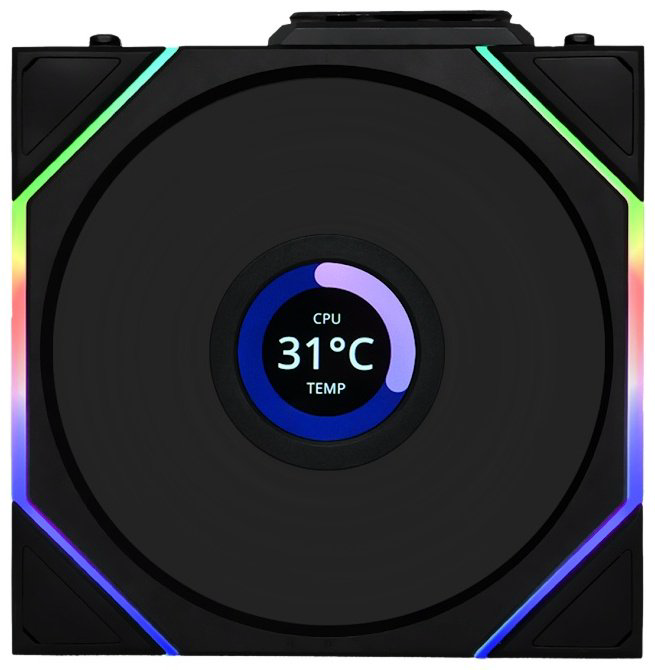 Вентилятор LIAN LI Uni Fan TL Wireless LCD 120 ARGB Reverse Blade 12RTLLCD1W1B купить,NaN