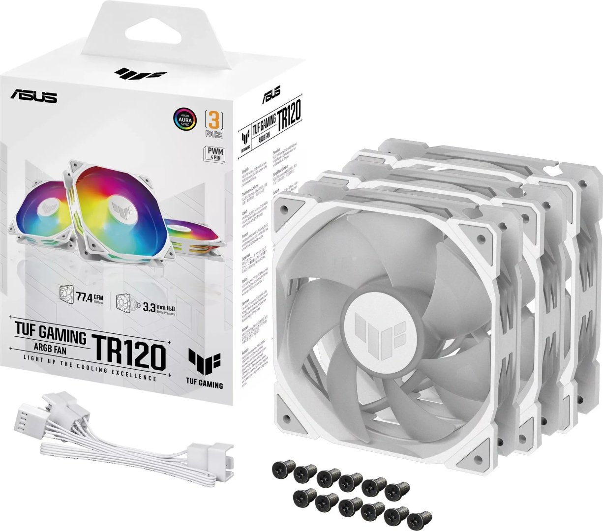 Кулер ASUS TUF GAMING TR120 ARGB REVERSE WHITE 3IN1 купить,34990
