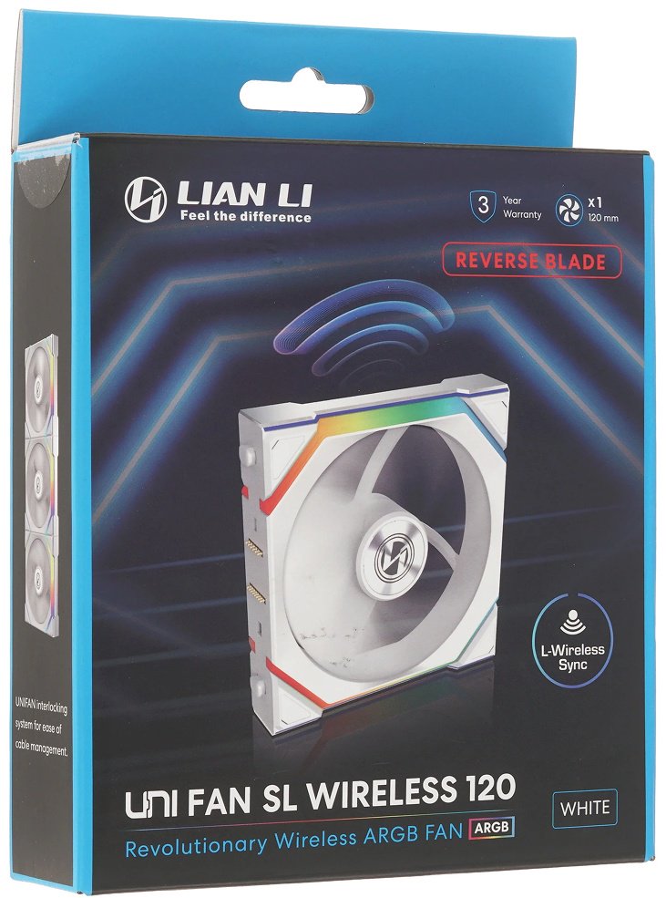 Вентилятор LIAN LI Lian Li UNI FAN SL WIRELESS 120 Reverse Blade G99.12RSL1W1W.00 купить,NaN