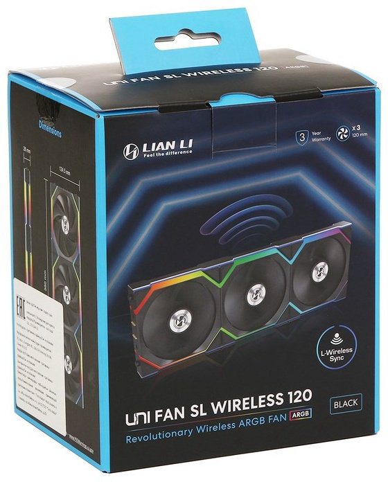 Вентилятор LIAN LI Uni Fan SL Wireless 120 ARGB 12SL1W3B купить,NaN