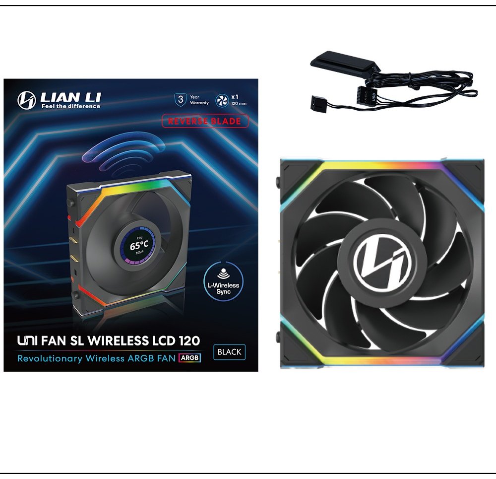 Вентилятор LIAN LI UNI FAN SL WIRELESS LCD 120 Reverse Blade, G99.12RSLLCD1W1B.00 купить,27860
