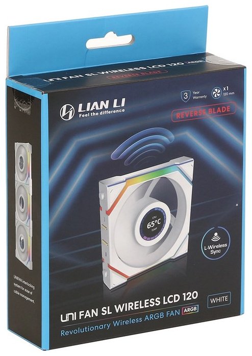 Вентилятор LIAN LI Uni Fan SL Wireless LCD 120 ARGB Reverse Blade 12RSLLCD1W1W купить,NaN