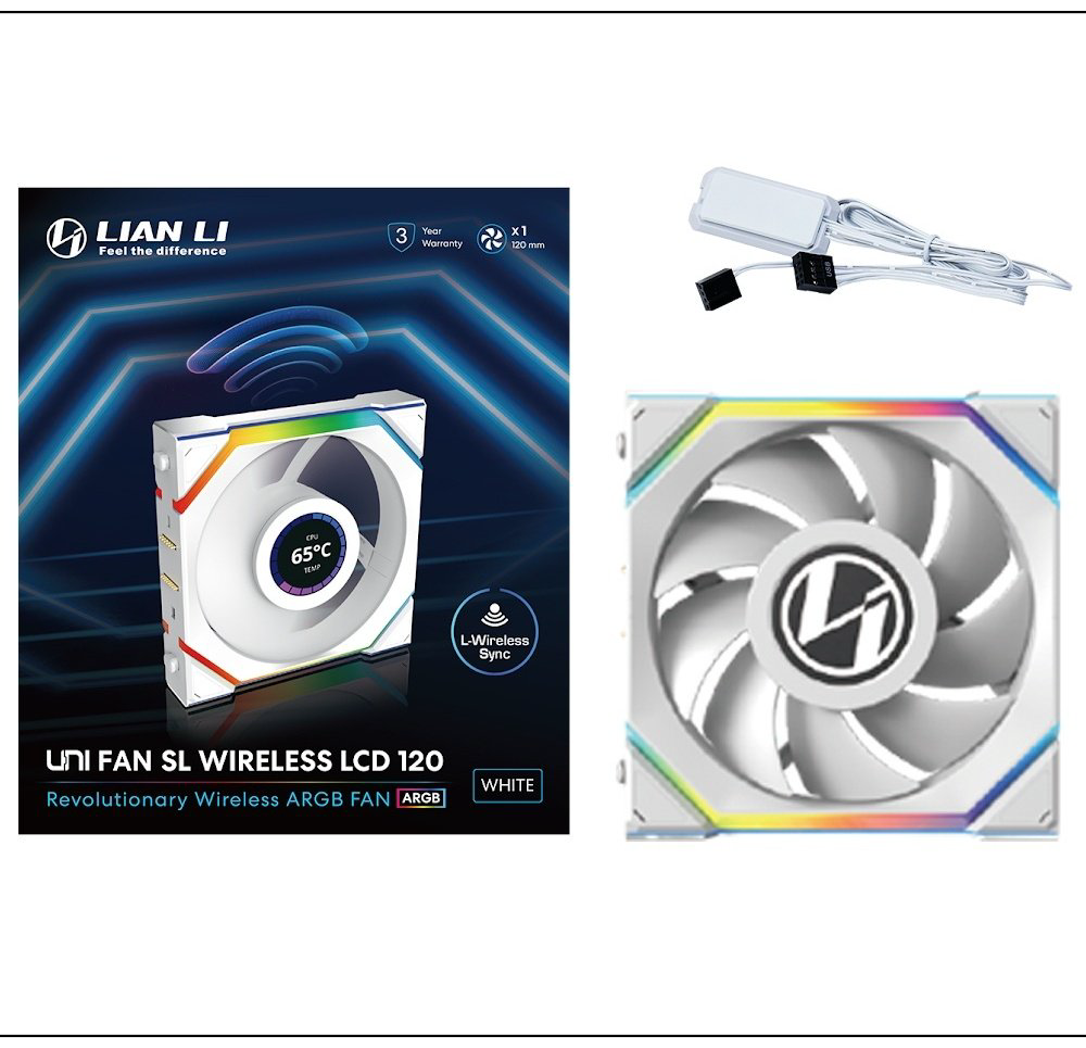 Вентилятор LIAN LI Uni Fan SL Wireless LCD 120 12SLLCD1W1W купить,NaN