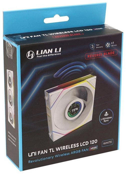 Вентилятор LIAN LI Uni Fan TL Wireless LCD 120 ARGB Reverse Blade 12RTLLCD1W1W купить,NaN
