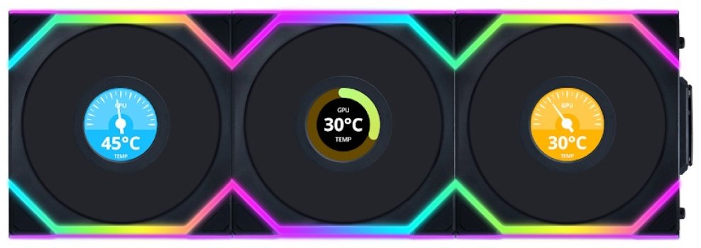 Вентилятор LIAN LI Uni Fan SL Wireless LCD 120 ARGB Reverse Blade 12RSLLCD1W3B купить,NaN