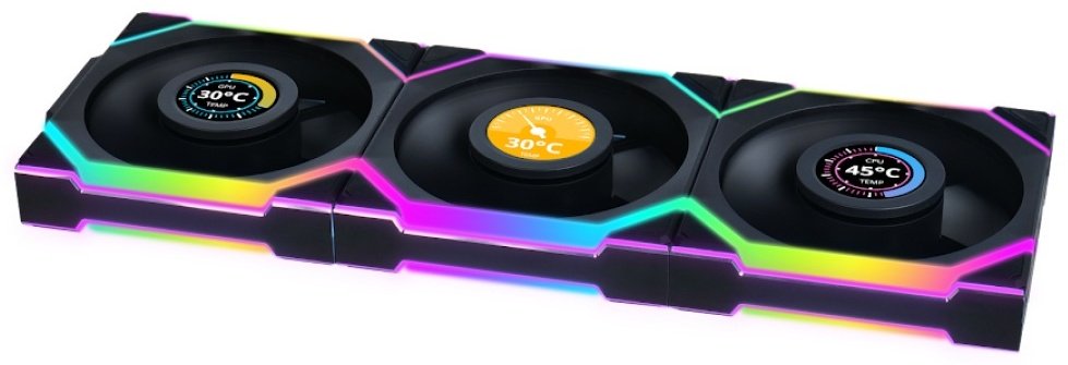 Вентилятор LIAN LI Uni Fan SL Wireless LCD 120 ARGB Reverse Blade 12RSLLCD1W3B купить,NaN
