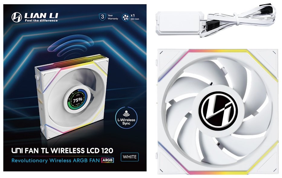 Вентилятор LIAN LI Uni Fan TL Wireless LCD 120 ARGB 12TLLCD1W1W купить,NaN