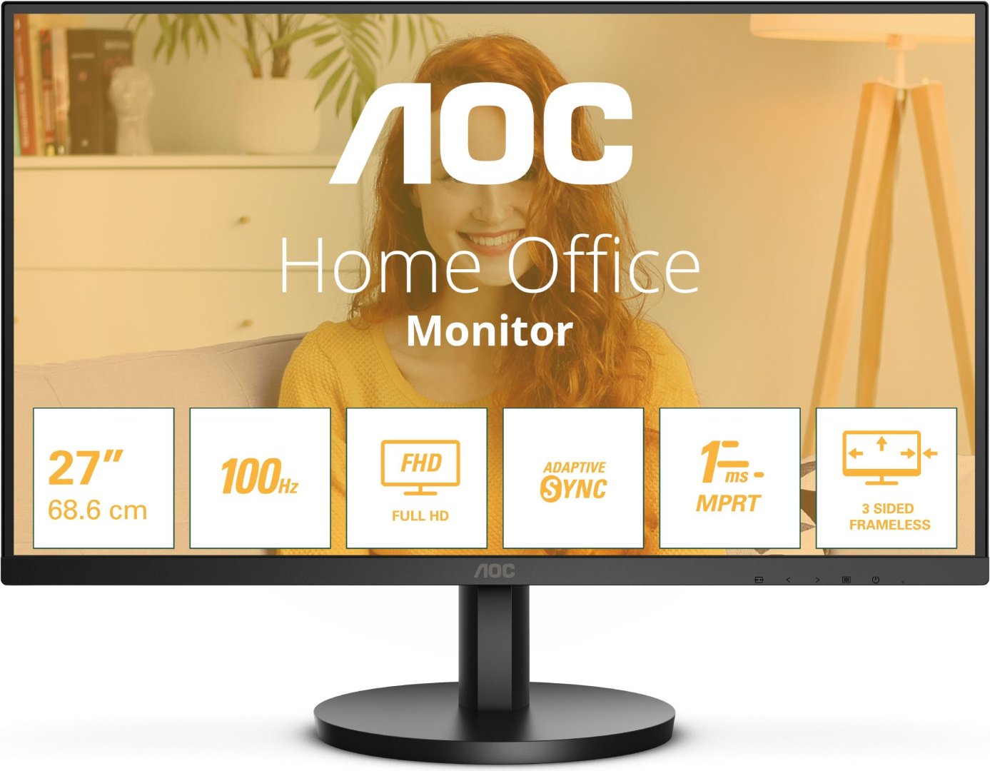 Монитор 27" AOC 27B3HMA2/01 черный купить,NaN