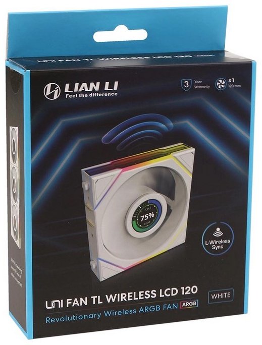 Вентилятор LIAN LI Uni Fan TL Wireless LCD 120 ARGB 12TLLCD1W1W купить,NaN