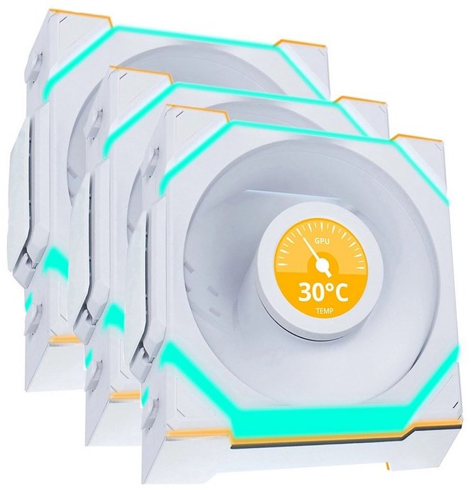 Вентилятор LIAN LI Uni Fan SL Wireless LCD 120 ARGB Reverse Blade 12RSLLCD1W3W купить,NaN