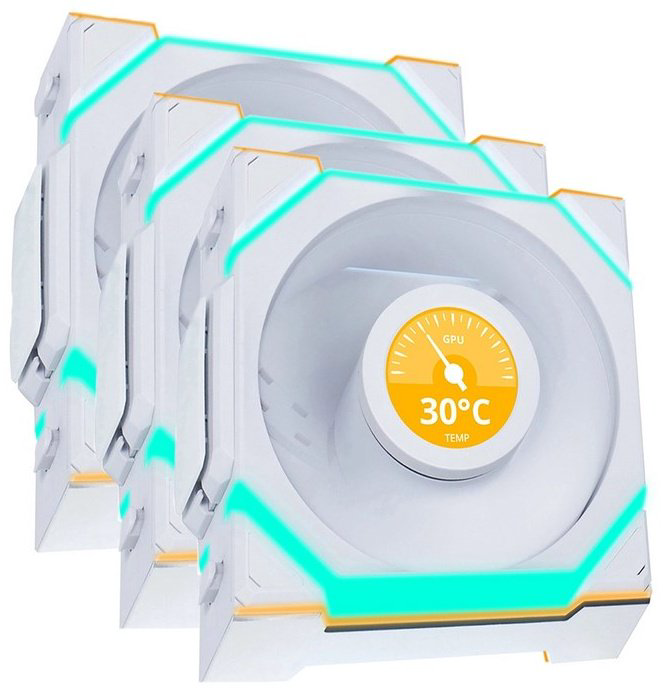 Вентилятор LIAN LI Uni Fan SL Wireless LCD 120 ARGB Reverse Blade 12RSLLCD1W3W купить,NaN
