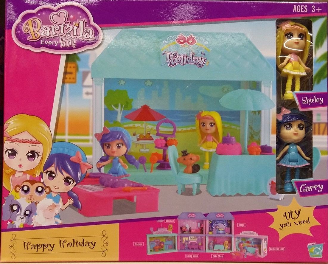 Игровой набор Funny House Домик для мини-куклы с 2 куклами