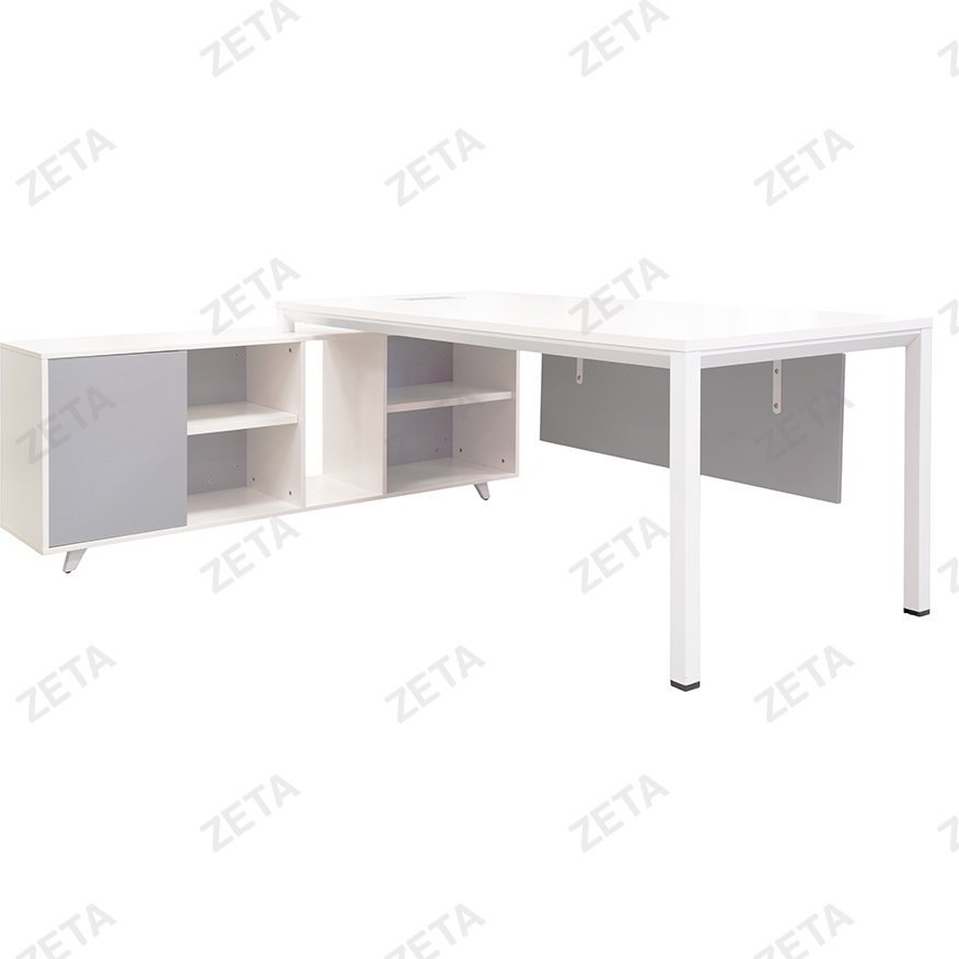 Стол компьютерный ZETA PG-F22B-20D (ВИ), 200х140x75 см, серый купить,NaN