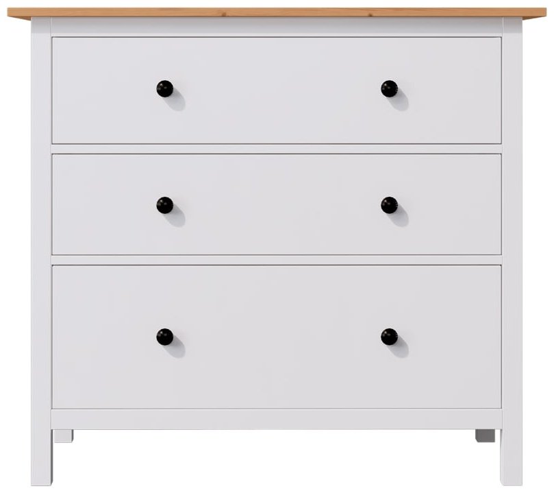 Комод ZETA Кымор, 108x50x96 см, белый, светло-коричневый купить,NaN