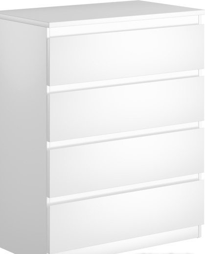 Комод СВЕДСТА Мальта, 80x48x98 см, белый купить,NaN