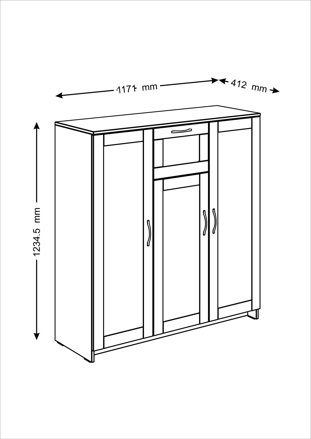 Комод СВЕДСТА Сириус, 117x41x123 см, белый купить,NaN