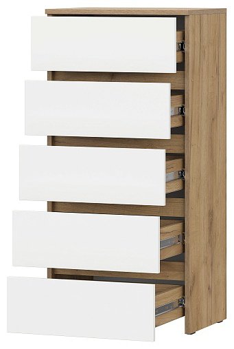 Комод СВ Мебель Некст, 50.10x37.60x104 см, белый, бежевый купить,NaN