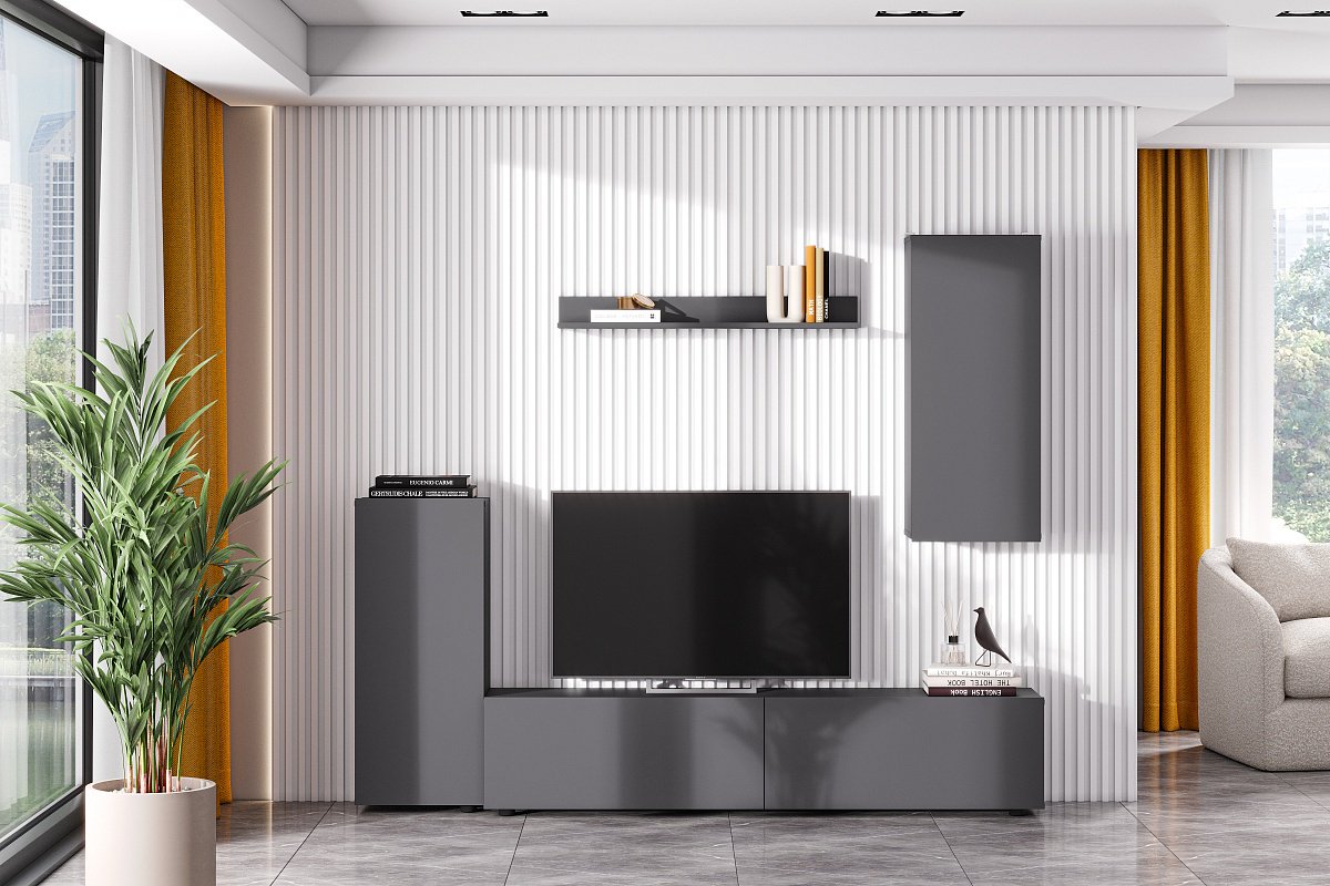 Комплект для гостиной SV МГС 10 графит купить,NaN