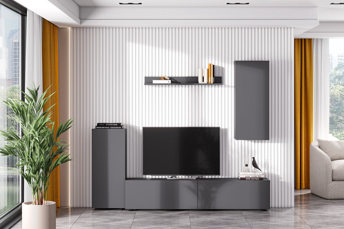 Комплект для гостиной SV МГС 10 графит купить,NaN