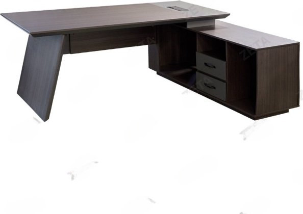 Стол письменный ZETA YF266-200, 160х200x75 см, серый, коричневый купить,NaN