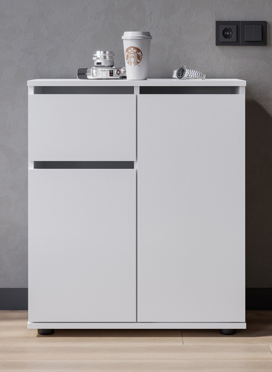 Комод SV КМ 109355, 67.6x34x75 см, белый купить,NaN
