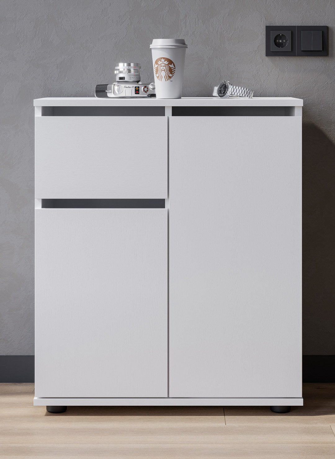 Комод SV КМ 109355, 67.6x34x75 см, белый купить,NaN