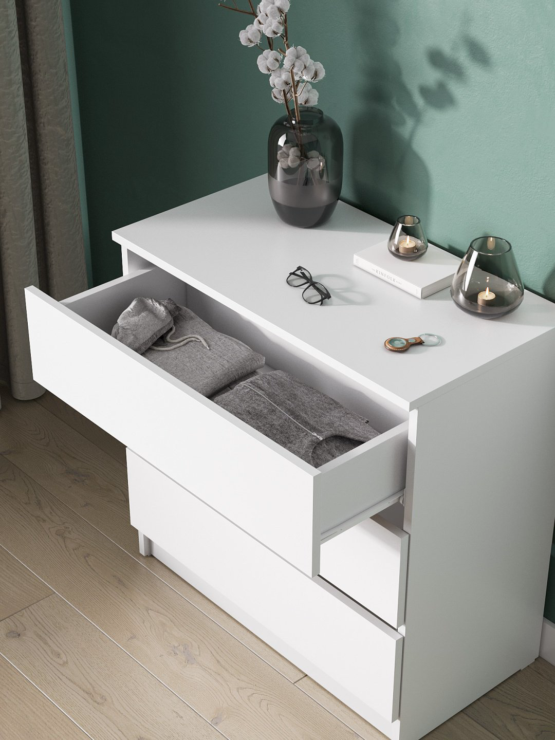 Комод SV КМ 2, 70.4x37x70 см, белый купить,NaN