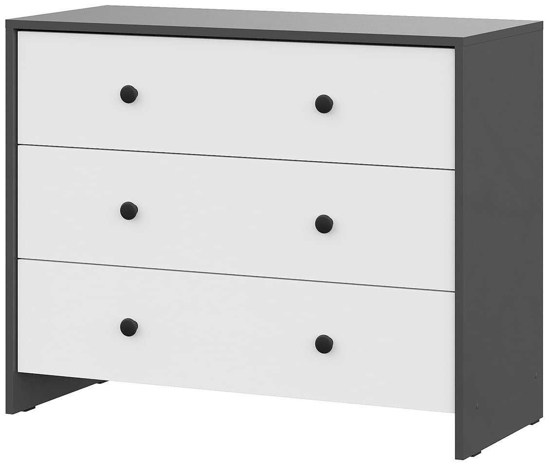 Комод SV Дольче, 90x39x72.6 см, белый, графит купить,NaN