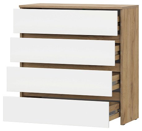 Комод СВ Мебель Некст, 80.10x37.60x83.5 см, белый, бежевый купить,NaN