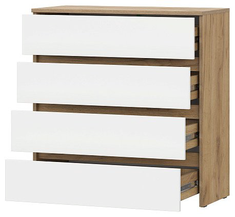 Комод СВ Мебель Некст, 80.10x37.60x83.5 см, белый, бежевый купить,NaN