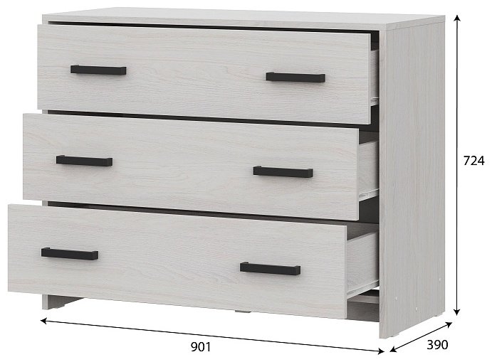 Комод SV МСП 1, 90.10x39x72.4 см, светло серый купить,NaN