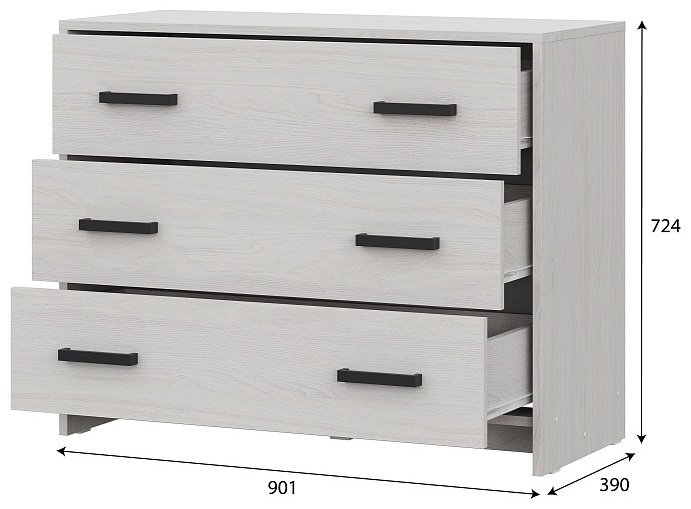 Комод SV МСП 1, 90.10x39x72.4 см, светло серый купить,NaN