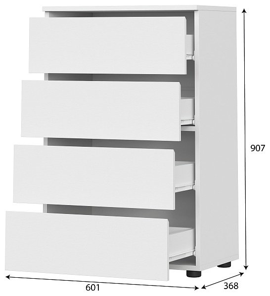 Комод SV Токио, 60.10x36.80x90.7 см, белый купить,NaN