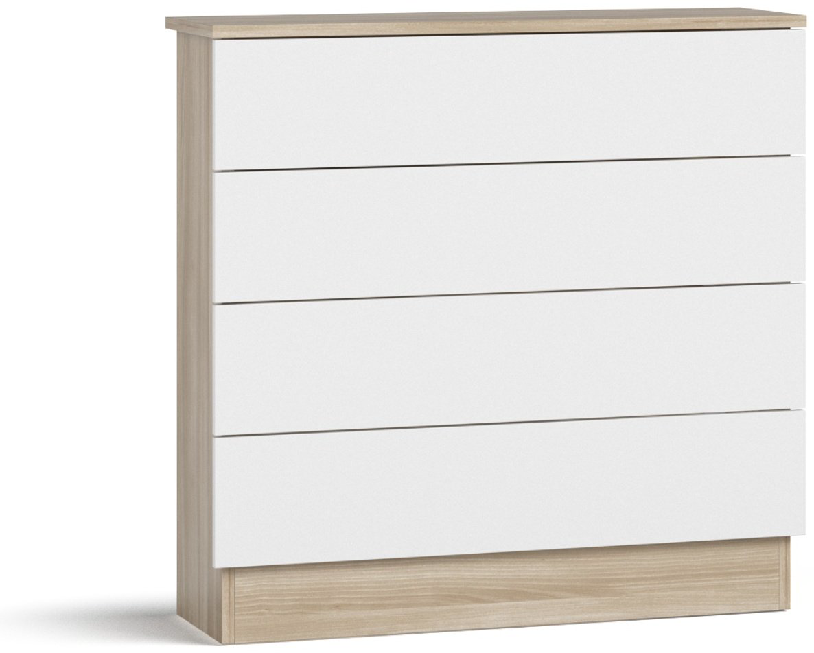Комод Симпл, 78x33x80 см, белый, светло-коричневый купить,NaN