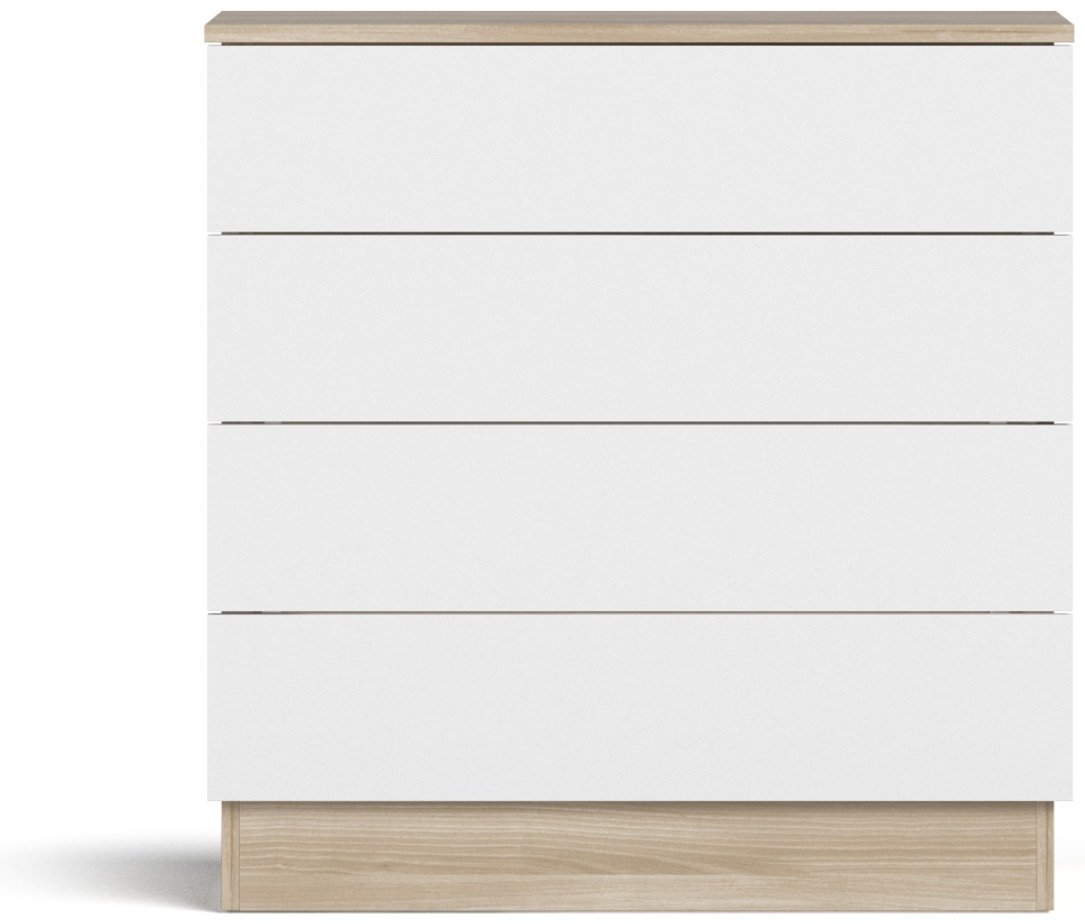 Комод Симпл, 78x33x80 см, белый, светло-коричневый купить,NaN