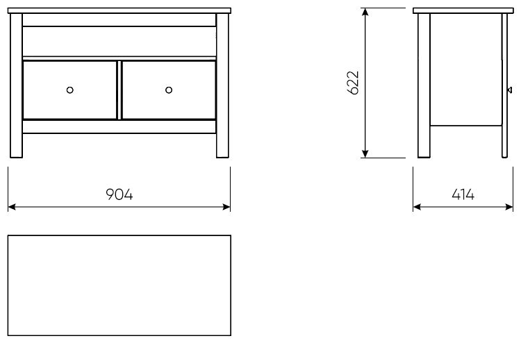 Комод ZETA САГА, 90.4x41.4x62.2 см, белый, коричневый купить,NaN